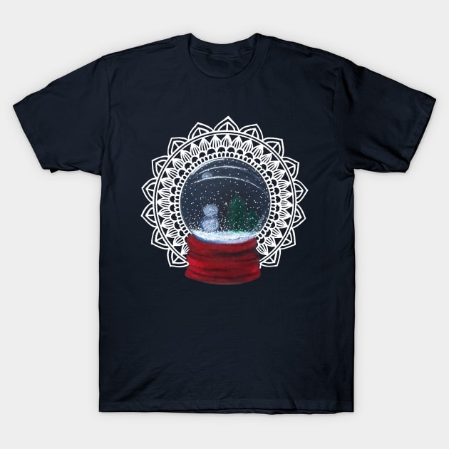 Mandala Snowball T-Shirt by MyownArt